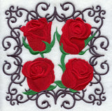 Scrollwork Rose Square