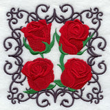 Scrollwork Rose Square