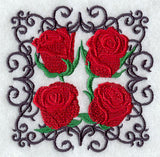 Scrollwork Rose Square