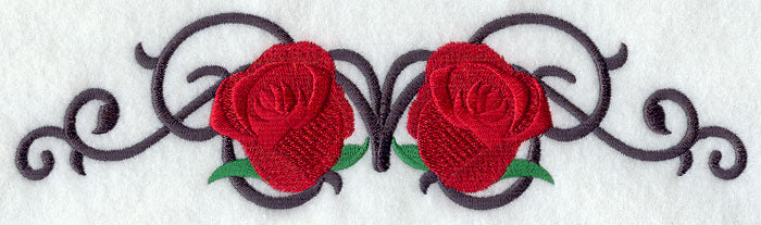 Scrollwork Rose Border