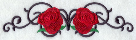 Scrollwork Rose Border