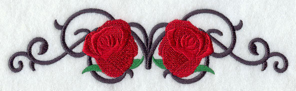 Scrollwork Rose Border