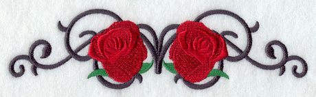 Scrollwork Rose Border