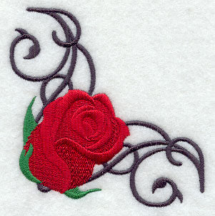 Scrollwork Rose Corner