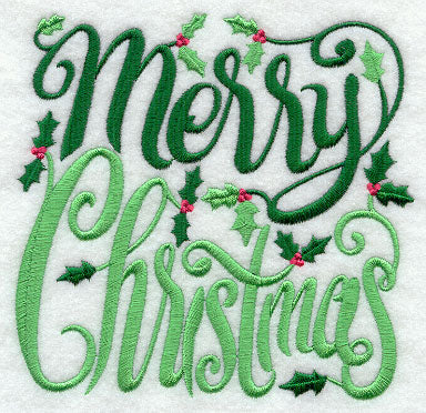 Merry Christmas with Holly