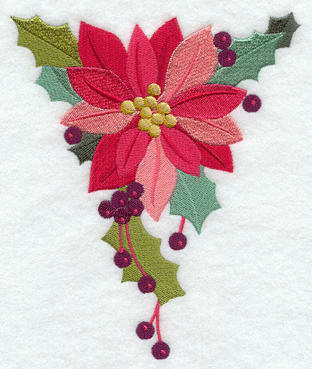 Christmas Bunting - Poinsettia & Holly