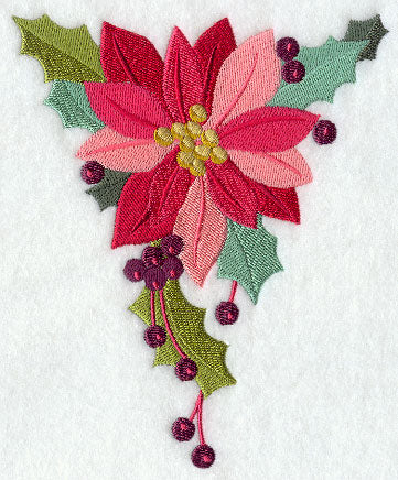 Christmas Bunting - Poinsettia & Holly