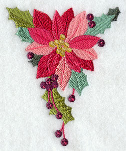 Christmas Bunting - Poinsettia & Holly