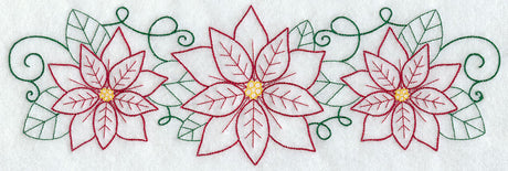 Lovely and Light Poinsettia Border