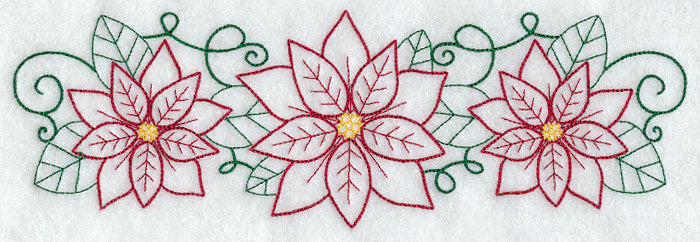 Lovely and Light Poinsettia Border