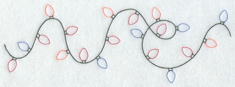 Festive Christmas Lights Border