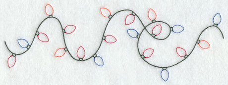 Festive Christmas Lights Border