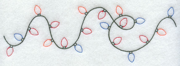 Festive Christmas Lights Border