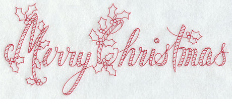 Merry Christmas Border (Redwork)