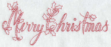 Merry Christmas Border (Redwork)