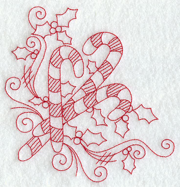 Merry Christmas Corner (Redwork)