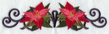 Scrollwork Poinsettia Border