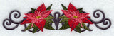 Scrollwork Poinsettia Border