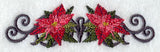 Scrollwork Poinsettia Border