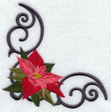 Scrollwork Poinsettia Corner
