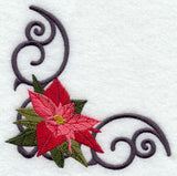 Scrollwork Poinsettia Corner
