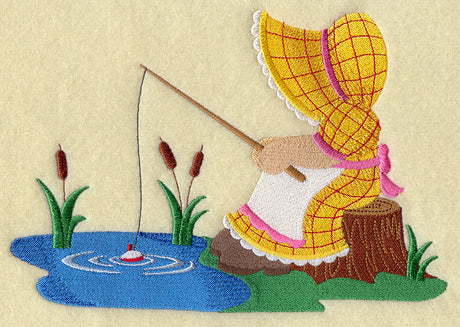 Sunbonnet Sue at the Fishing Hole