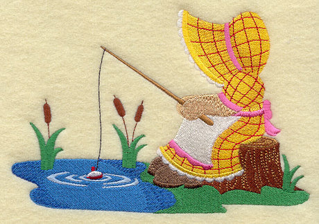 Sunbonnet Sue at the Fishing Hole