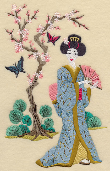 Geisha and Butterflies - Geisha