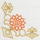 Sashiko Chrysanthemum Corner