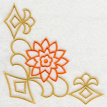 Sashiko Chrysanthemum Corner