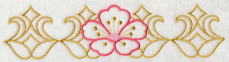Sashiko Cherry Blossom Border