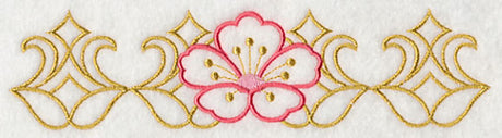 Sashiko Cherry Blossom Border
