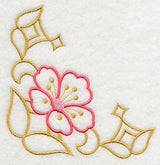 Sashiko Cherry Blossom Corner