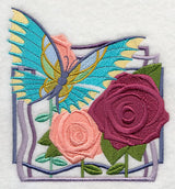 Art Deco Butterfly and Roses
