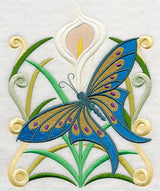 Art Deco Butterfly and Calla Lily