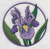 Elegant Flower Circle - Iris