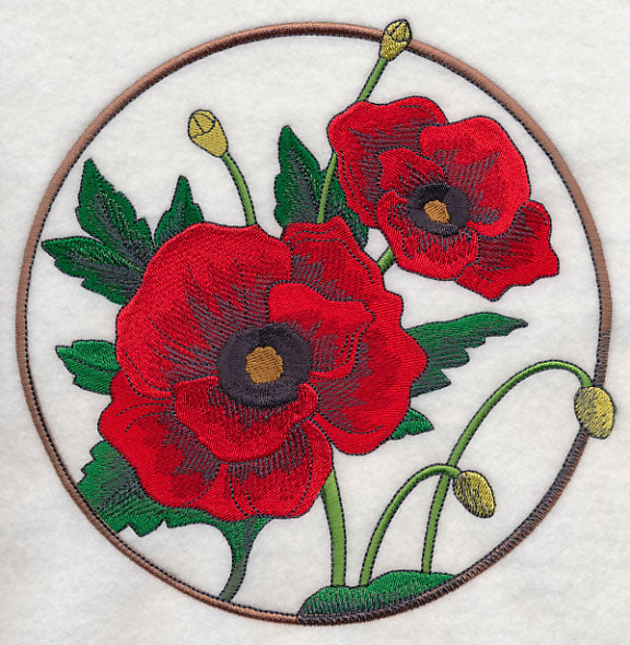 Elegant Flower Circle - Poppy