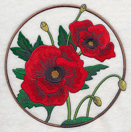 Elegant Flower Circle - Poppy