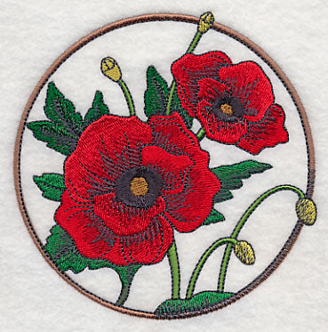 Elegant Flower Circle - Poppy