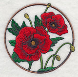 Elegant Flower Circle - Poppy