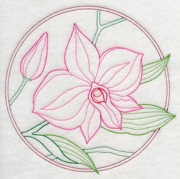 Elegant Flower Circle - Cooktown Orchid (Vintage)