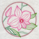 Elegant Flower Circle - Cooktown Orchid (Vintage)