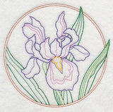 Elegant Flower Circle - Iris (Vintage)