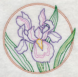 Elegant Flower Circle - Iris (Vintage)