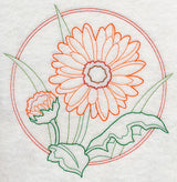 Elegant Flower Circle - Gerbera Daisy (Vintage)
