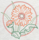 Elegant Flower Circle - Gerbera Daisy (Vintage)