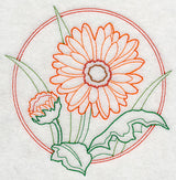 Elegant Flower Circle - Gerbera Daisy (Vintage)