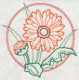 Elegant Flower Circle - Gerbera Daisy (Vintage)