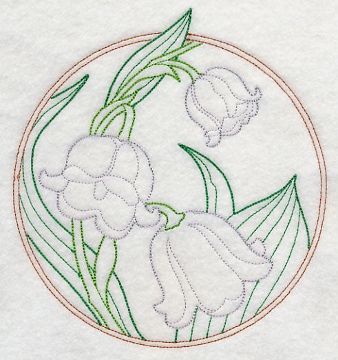 Elegant Flower Circle - Lily of the Valley (Vintage)