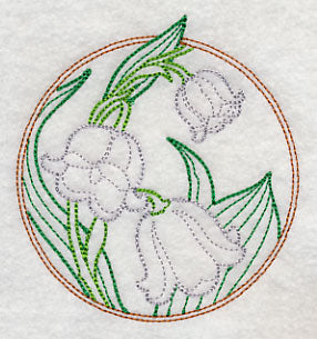 Elegant Flower Circle - Lily of the Valley (Vintage)